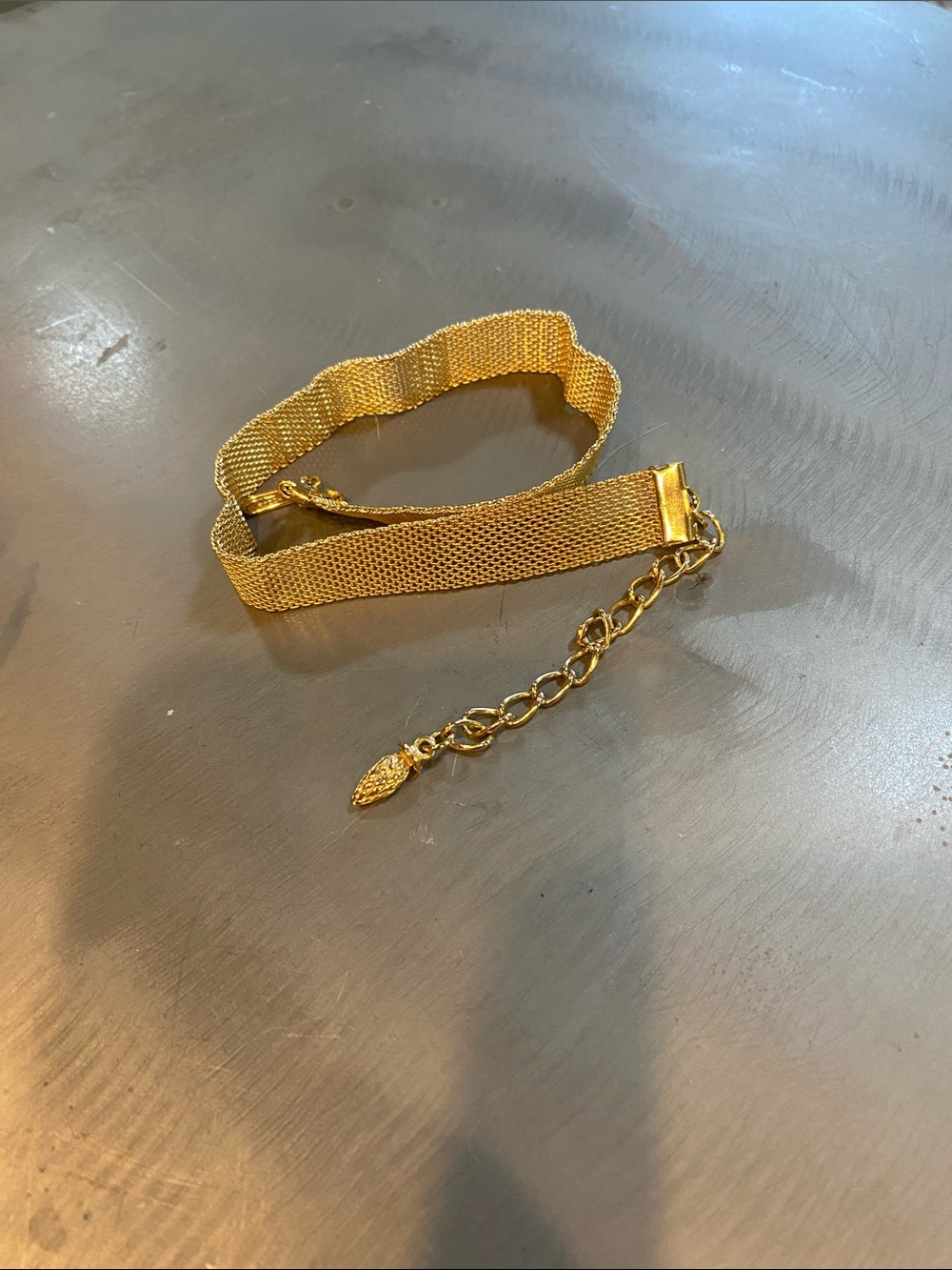 Gold Mesh Adjustable Choker Necklace - Women Accessories or bracelet